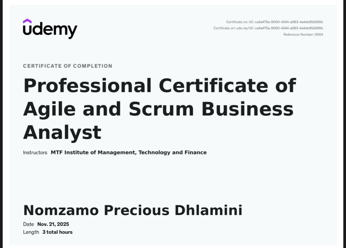 Agile Scrum Certificate